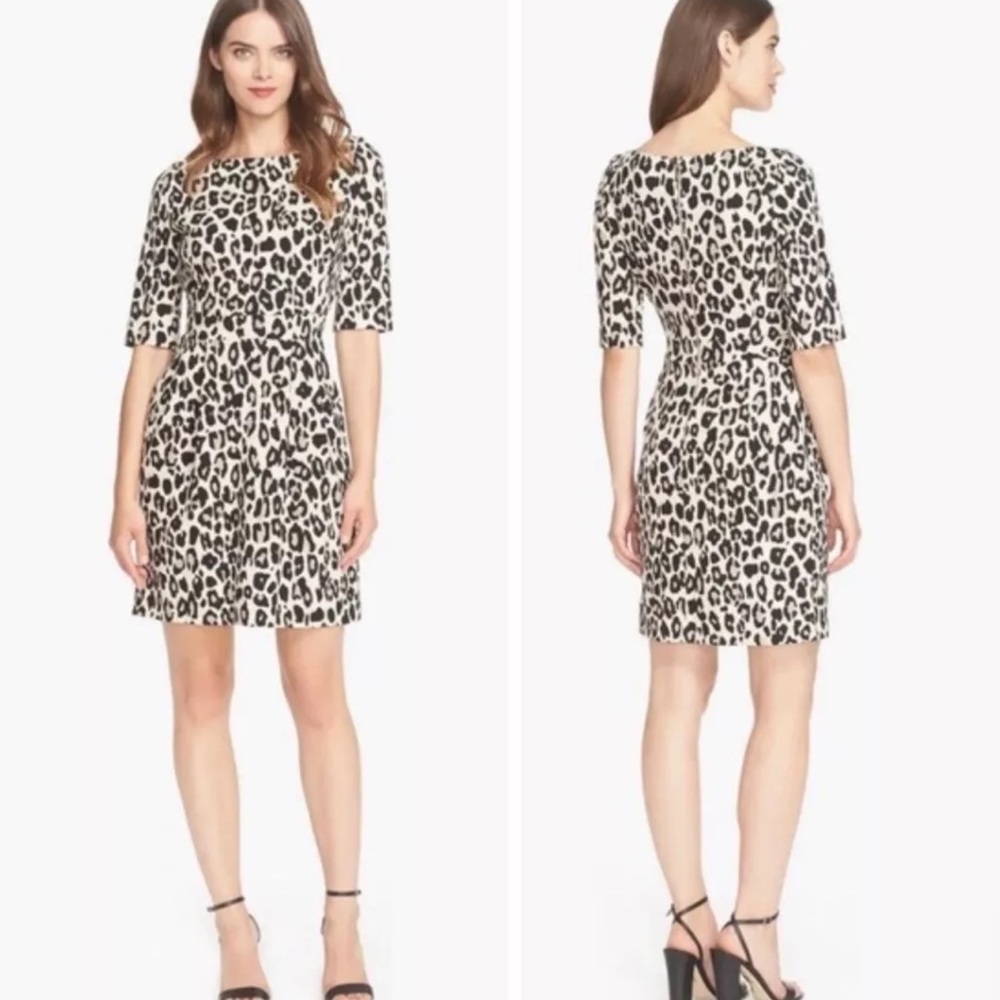 Kate Spade New York Cheetah Print Ponte Dress Size 8